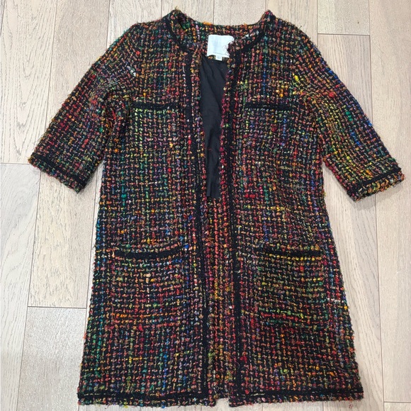 Multicolor Tweed Coat - Picture 2 of 5